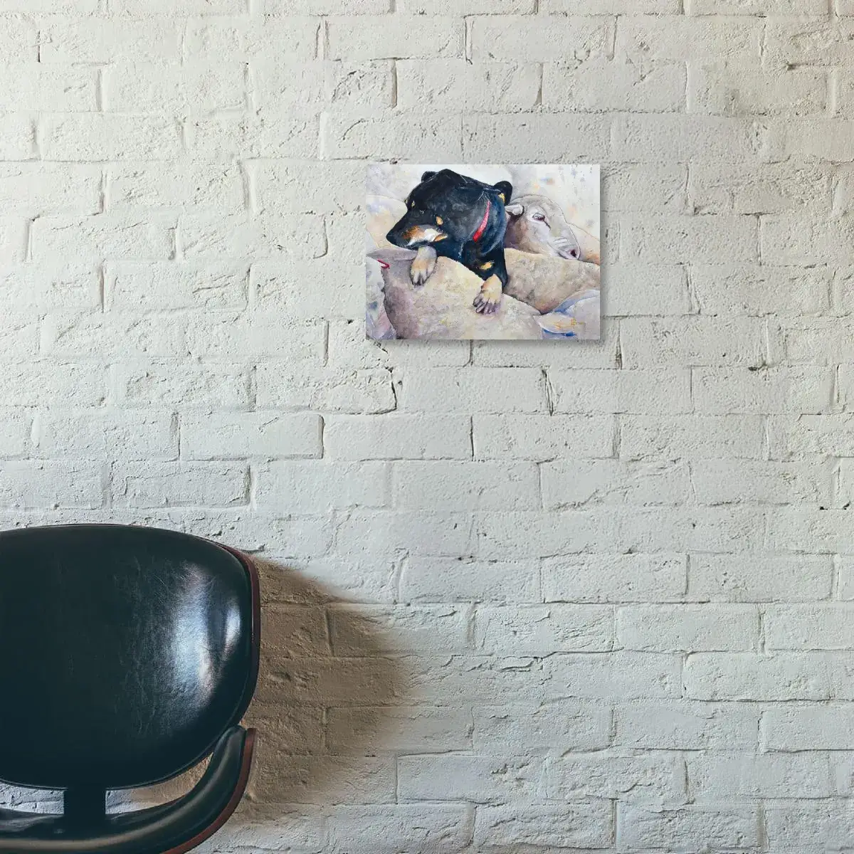 On the Job on White Brick Wall.webp