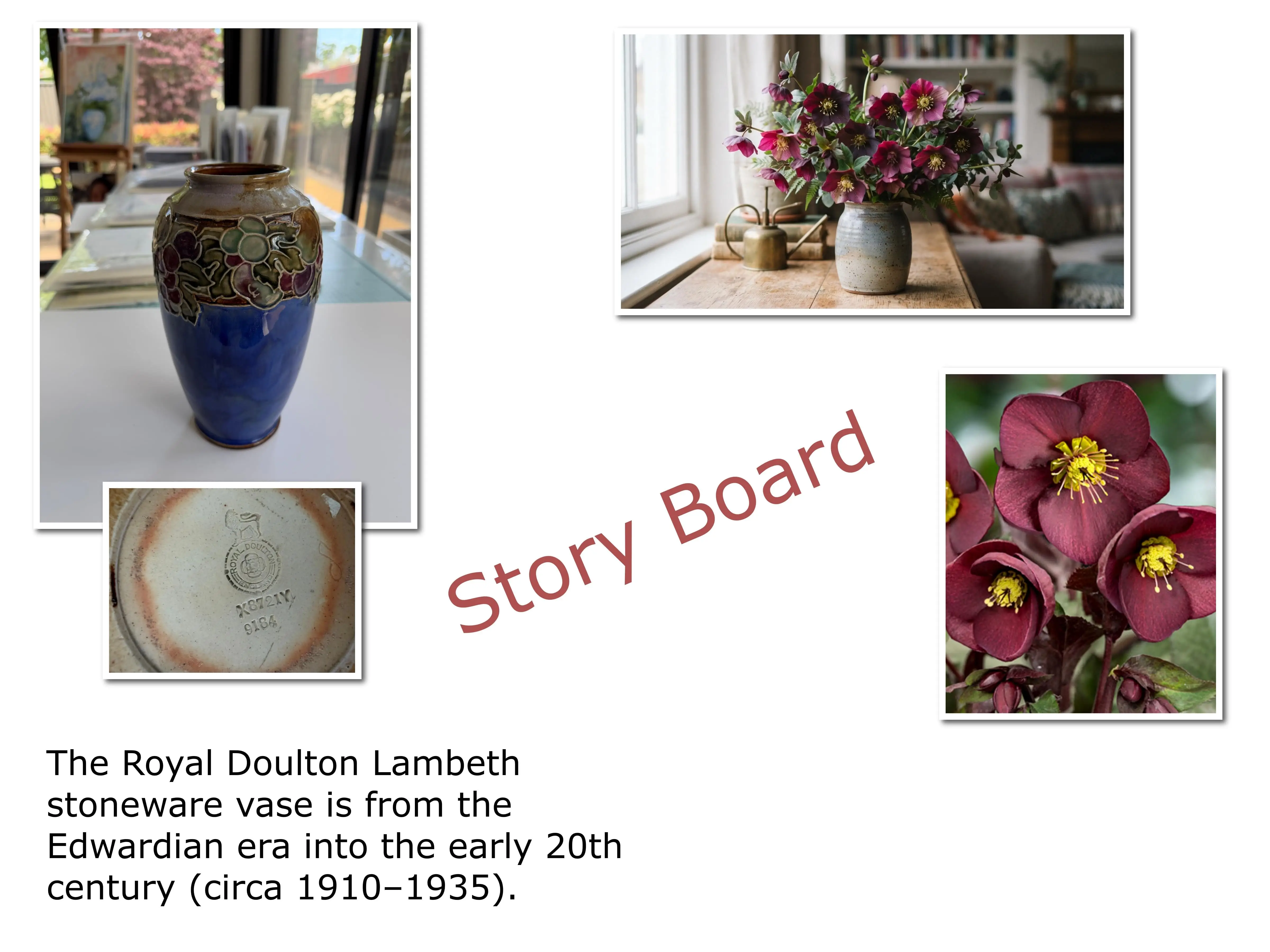 Story Board Royal Doulton and Hellebores